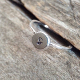 Sterling Silver Initial Ring