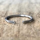 Oxidized Silver Cuff Ring