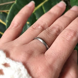 Antique Silver Half Round Ring