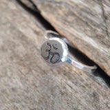 Sterling Silver Om Ring