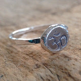 Sterling Silver Om Ring