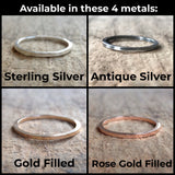 Oxidized Silver Square Ring