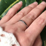 Oxidized Silver Scalloped Ring