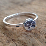 Sterling Silver Crossed Arrows Ring