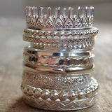 Sterling Silver Tree Bark Ring