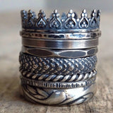 Oxidized Silver Square Ring