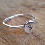 Sterling Silver Initial Ring