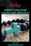 Men's Turquoise Cross Bracelet