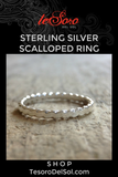 Sterling Silver Scalloped Ring