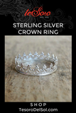 Sterling Silver Crown Ring
