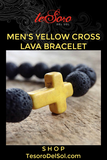 Men's Yellow Cross Bracelet