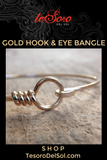 Gold Hook and Eye<br>Bangle Bracelet