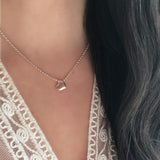 Sterling Silver Floating Heart Necklace