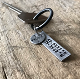 Custom GPS Coordinates Keychains