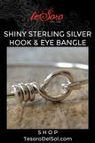 Sterling Silver Hook and Eye<br>Bangle Bracelet