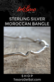 Sterling Silver Moroccan<br>Bangle Bracelet
