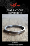 Flat Antique Silver Ring
