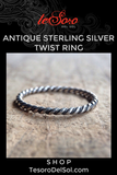 Antique Sterling Silver Twist Ring