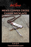 Men's Cross Charm Name Necklace