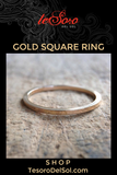 Gold Square Ring