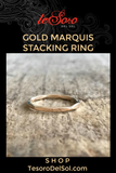Gold Marquis Stacking Ring