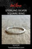 Sterling Silver Square Ring