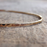 gold hammered bangle