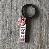Custom GPS Coordinates Keychains