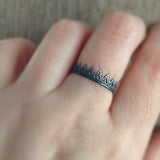 Black Crown Ring - TesoroDelSol