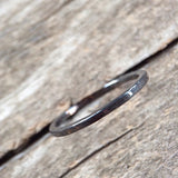 Black Silver Hammered Ring - TesoroDelSol