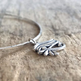Silver Eye of Horus Charm<br>Bangle Bracelet