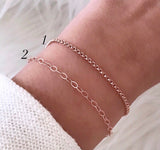 Rose Gold Chain Bracelets