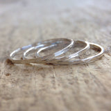 Set of 3 Sterling Silver Skinny Rings