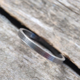 Flat Antique Silver Ring