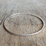 Sterling Silver Tree Bark Bangle - TesoroDelSol
