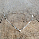 Sterling Silver Chevron Bangle - TesoroDelSol