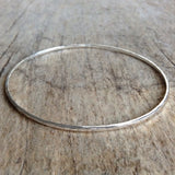Sterling Silver Hammered<br>Bangle Bracelet