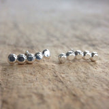 Sterling Silver Beaded Stud Earrings