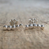 Sterling Silver Beaded Stud Earrings