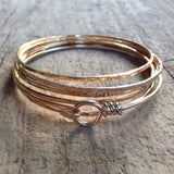 Gold Hook and Eye<br>Bangle Bracelet