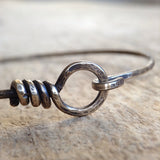 Vintage Brass Hook and Eye Bangle, Latch and Hook Bangle, Stackable Bangle Bracelet, Rustic Jewelry, Bohemian Bracelet, Bohemian Jewelry - TesoroDelSol