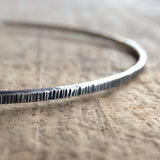 Antique Silver Tree Bark<br>Bangle Bracelet