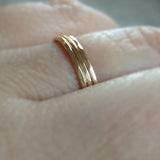 Set of 3 Gold Stacking Rings