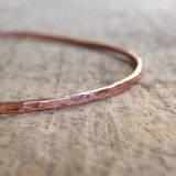 Rose Gold Hammered<br>Bangle Bracelet