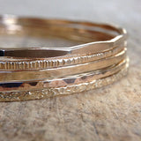 Gold Tree Bark<br>Bangle Bracelet