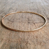 Gold Raw Silk<br>Bangle Bracelet