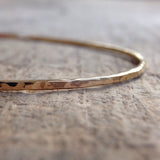 Gold Hammered<br>Bangle Bracelet
