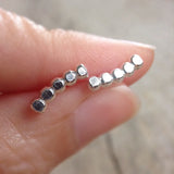 Sterling Silver Beaded Stud Earrings