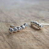 Sterling Silver Beaded Stud Earrings