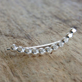 Boho Luxe Silver Beaded Ear Climbers